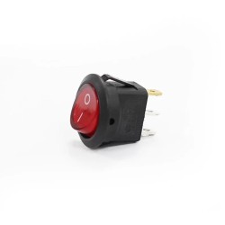 Plastic switch for vehicles, ON and OFF, red color